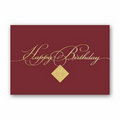 Filigree Birthday Birthday Card - Gold Lined White Fastick  Envelope